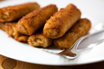 Close up of croquettes on a plate