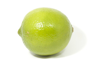 lime in macro, on white