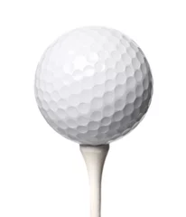 Papier Peint photo Lavable Sports de balle Golf ball isloated on white background
