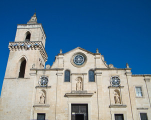 Fototapeta na wymiar Kościół caveoso Świętego Piotra. Matera. Basilicata.