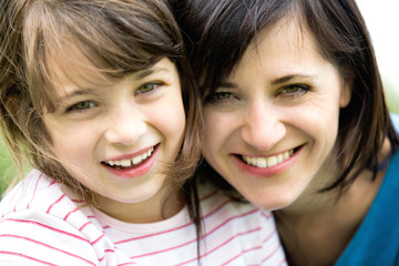 Mother and daughter, portrait