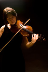 Musician playing violin