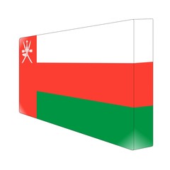 Fototapeta premium brique glassy avec drapeau oman