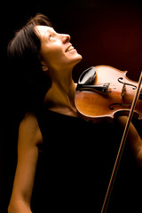 Musician playing violin