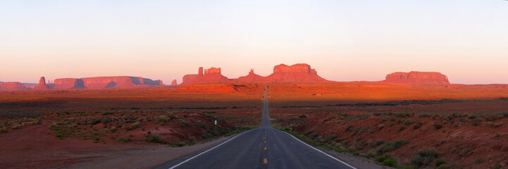Monument Valley at morning during sunrise