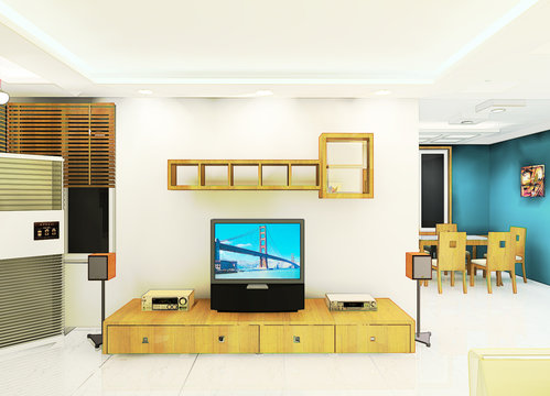 a living room illustration design