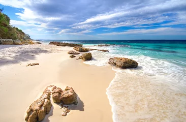 Photo sur Aluminium Australie rochers sur la plage de hyams