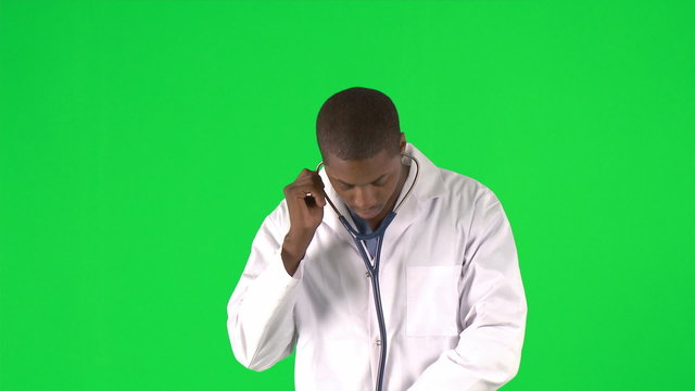 Young doctor holding a stethoscope