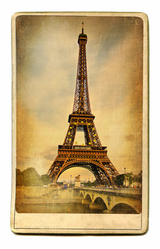 european landmarks vintage cards - Paris