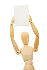 Manikin with blank canvas