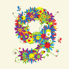 Numbers, floral design. See also numbers in my gallery
