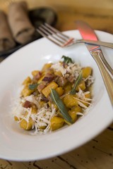 Pumpkin Gnocchi with Pancetta and Sage