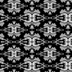 Seamless black and white ornament pattern