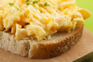 Healthy Breakfast, scrambled egg on bread
