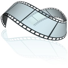 Naklejka premium Filmstrip E - colored illustration