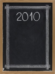 2010 - white chalk on blackboard