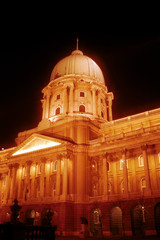 The Royal Palace at night, Budapest, Hungary