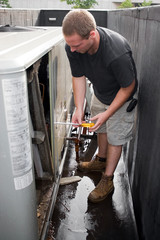 HVAC Technician Working