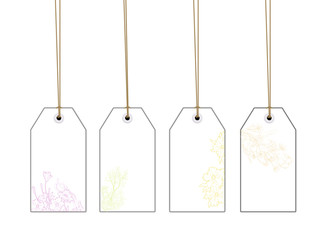 Hanging tags with clipping path