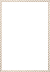 Frame made out of rope isolated on a white background