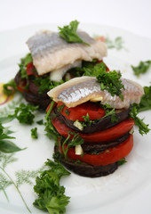Herring with vegetables