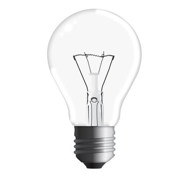 vector  illustration of a light bulb