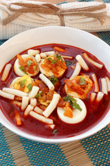egg goulash with paprika sauce and organic herbs