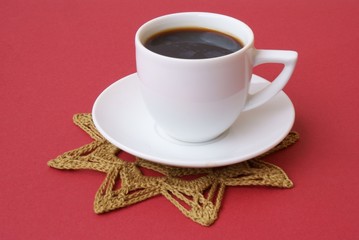 drinking black espresso coffee