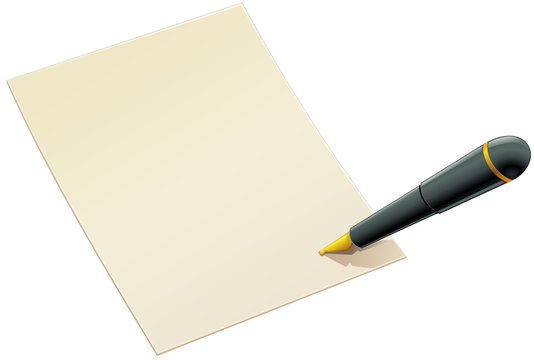 Signature d'un document (d&eacute;tour&eacute;)