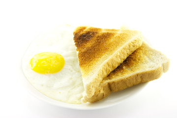 Cooked Breakfast Items on a Plate