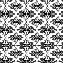 Seamless black floral vector pattern