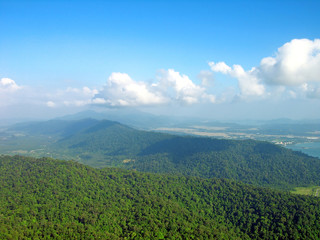 Fototapeta premium View of the island from Mat Cincang mountain, Langkawi, Malaysia