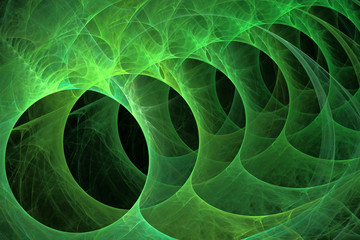 Abstract futuristic green fractal background