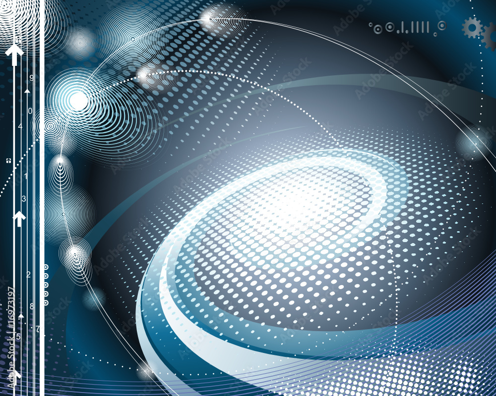 Poster Abstract digital high tech background. Vector layered.
