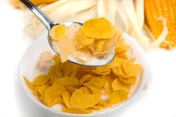 Corn flakes with milk