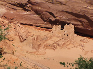 ruins in the canyon wall