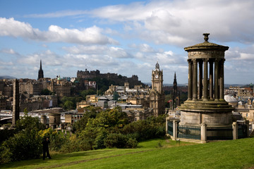Edinburgh, Blick vom Calton Hill zum Castle