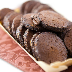 Chocolate cookies with coffee