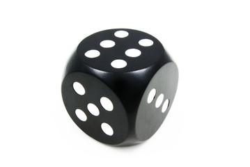 black dice on white background