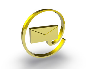 Letter-@ gold