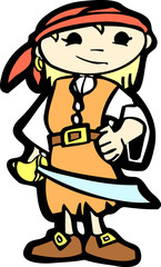 Girl in Pirate Costume