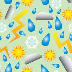 Fototapeta na wymiar Seamless repeatable background illustration of weather
