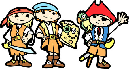 Children in Pirate Costumes