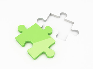 Obraz premium 3d Render Of Isolated Jigsaw Puzzle.