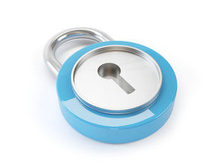 3d Render of Isolated Padlock