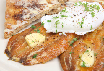 Kipper & Poached Egg Breakfast © Joe Gough
