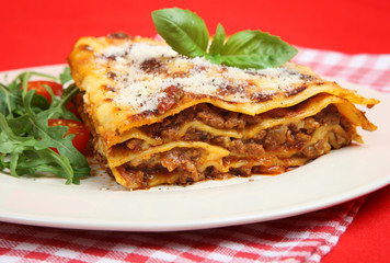 Lasagna al Forno with Rocket Salad