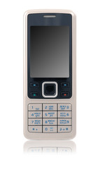 Business mobile phone (isolated with shadow)