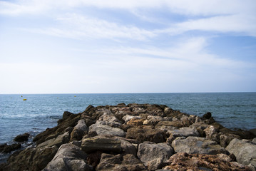 Fototapeta na wymiar Stones in Atlantic ocean