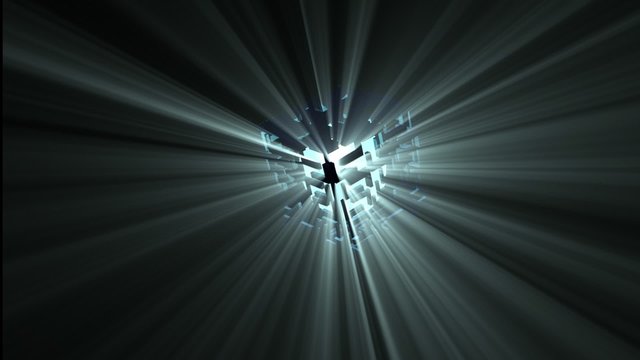 Animation of an abstract spotlight in motion giving light